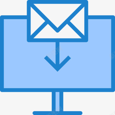 邮件通讯互联网5蓝色图标图标