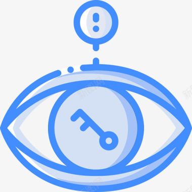 眼睛扫描搜索引擎优化和网页优化17蓝色图标图标