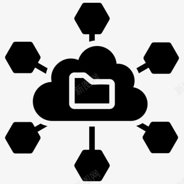 云网云托管云计算云数据图标图标