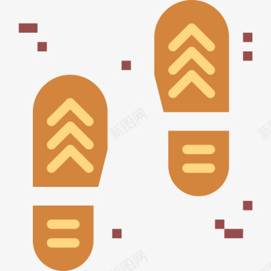 红色脚印脚印警探6平的图标图标