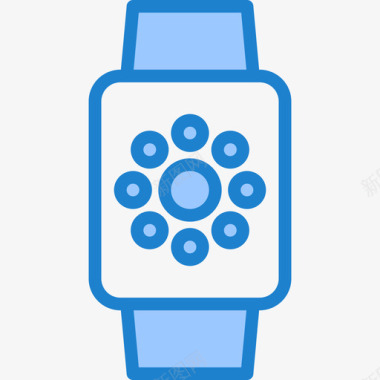 菜单智能手表3蓝色图标图标