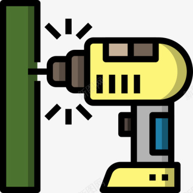 工程机械钻钻当铺8线颜色图标图标