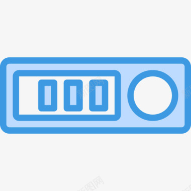 服务器计算机硬件12蓝色图标图标