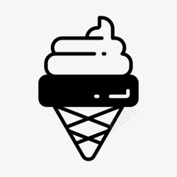 春天的冰淇淋冰淇淋筒冰淇淋春天图标高清图片