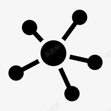 连接分子网络图标图标