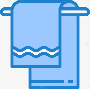 毛巾家具和家用26蓝色图标图标