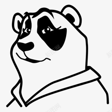 熊猫脸熊猫动物脸可爱图标图标