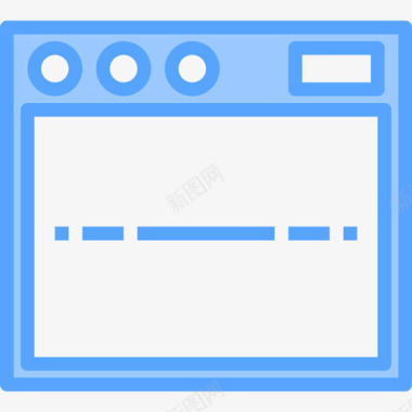 烤箱家具101蓝色图标图标