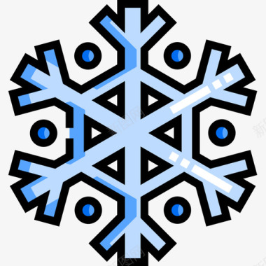 雪花冬季50线性颜色图标图标