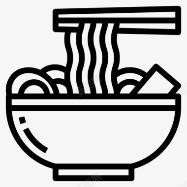日本拉面碗食物图标图标
