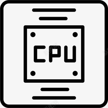 电脑cpu芯片主板处理器图标图标
