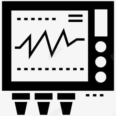 救援勋章心电图机心血管机心率传感器图标图标