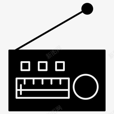 调频收音机调频媒体图标图标