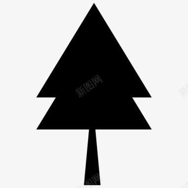 云杉树圣诞树常绿树图标图标