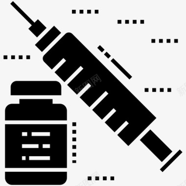 回收利用瓶注射静脉注射注射器图标图标