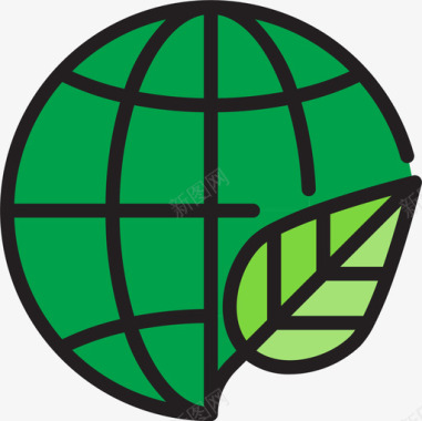 绿色能源图标绿色生态155线性颜色图标图标