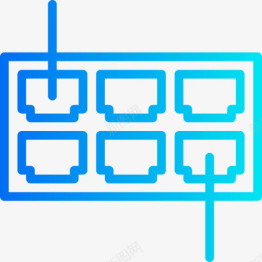网络中心数据和网络中心6梯度图标图标