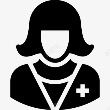 女性护士化身医生女性图标图标
