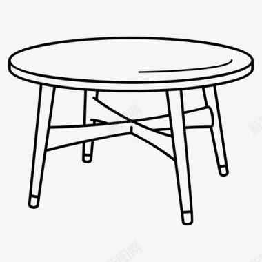 木咖啡桌咖啡桌家具图标图标