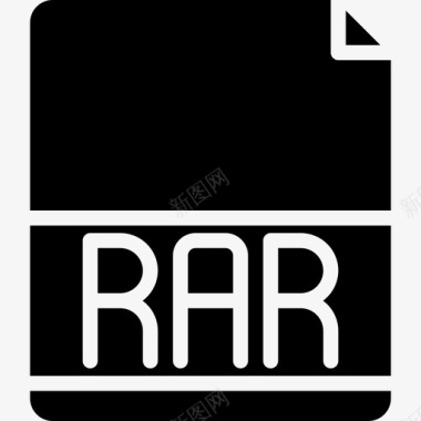 Rar文件扩展名4填充图标图标