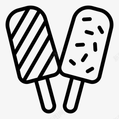 冰淇淋巧克力棒棒糖图标图标