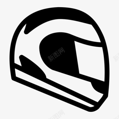 矢量海面道路头盔摩托车防护图标图标