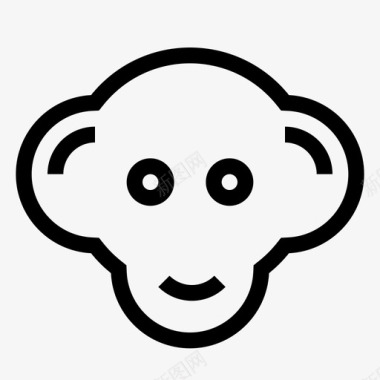 猴子可爱脸图标图标