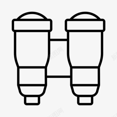 双筒望远镜地理地质学家图标图标