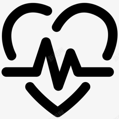 心率心血管健康图标图标