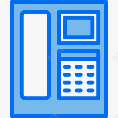 电话办公用品4蓝色图标图标