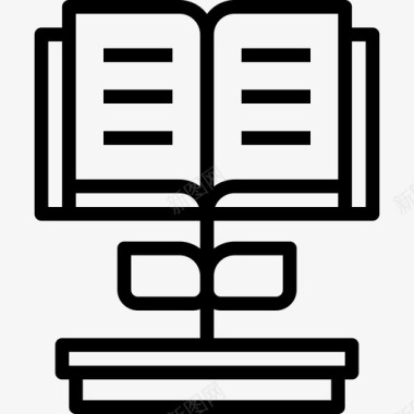 知识书籍和阅读线性图标图标