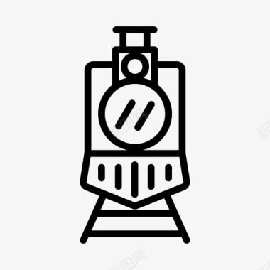 蒸汽火车复古火车运输图标图标