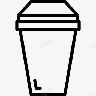 咖啡杯食品和饮料5线性图标图标
