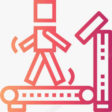 跑步运动会跑步机跑12坡度图标图标