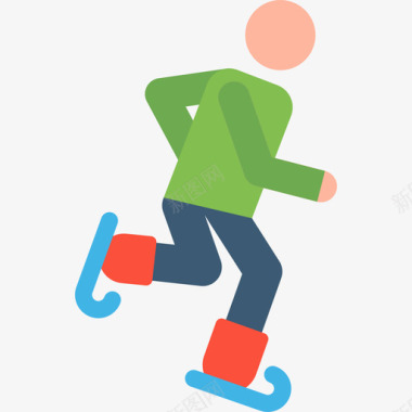 溜冰鞋健身65彩色图标图标
