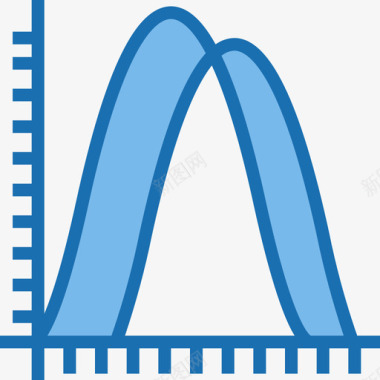 曲线分析9蓝色图标图标