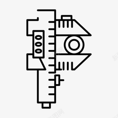 小型报警灯测量精度卡尺图标图标