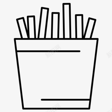 食物薯条快餐图标图标