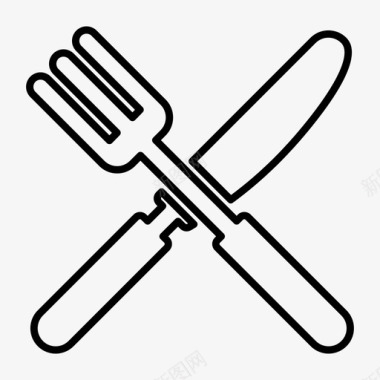 刀叉餐具食物图标图标