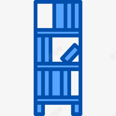 图书馆海报书架图书馆5蓝色图标图标