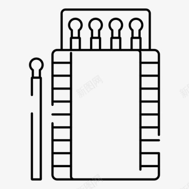 邮递盒子火柴篝火盒子图标图标