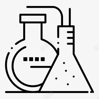 雨水收集化学能源实验室图标图标