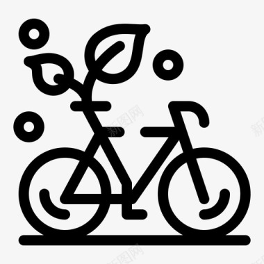 环保自行车环保系列图标图标