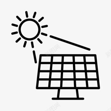 太阳能环保绿色能源图标图标
