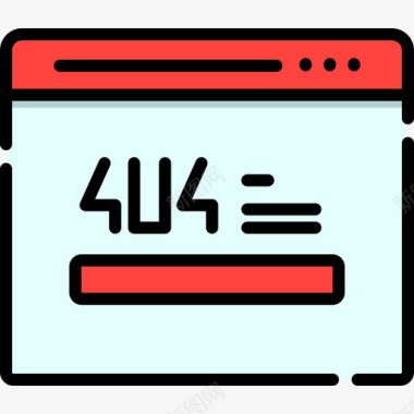 404错误web开发23线性颜色图标图标