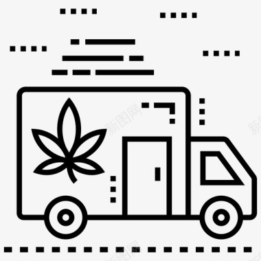 大麻运送药品运送毒品托运图标图标