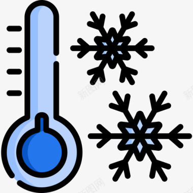 寒冷图片寒冷天气195线性颜色图标图标