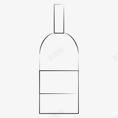 酒瓶饮料葡萄酒图标图标