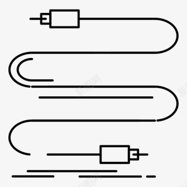 电线接口音频电缆电线图标图标