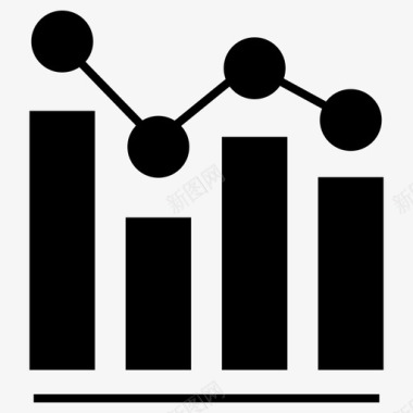 深色蝴蝶结数据分析条形图直方图图标图标